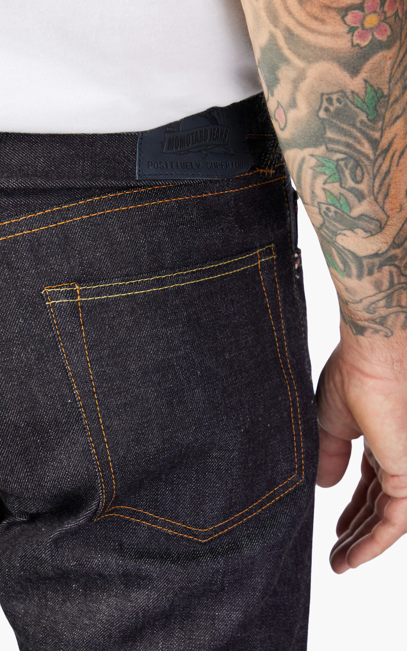 Momotaro Jeans 0405-13 Zimbabwe Cotton Denim High Tapered Indigo 13oz - Image 8
