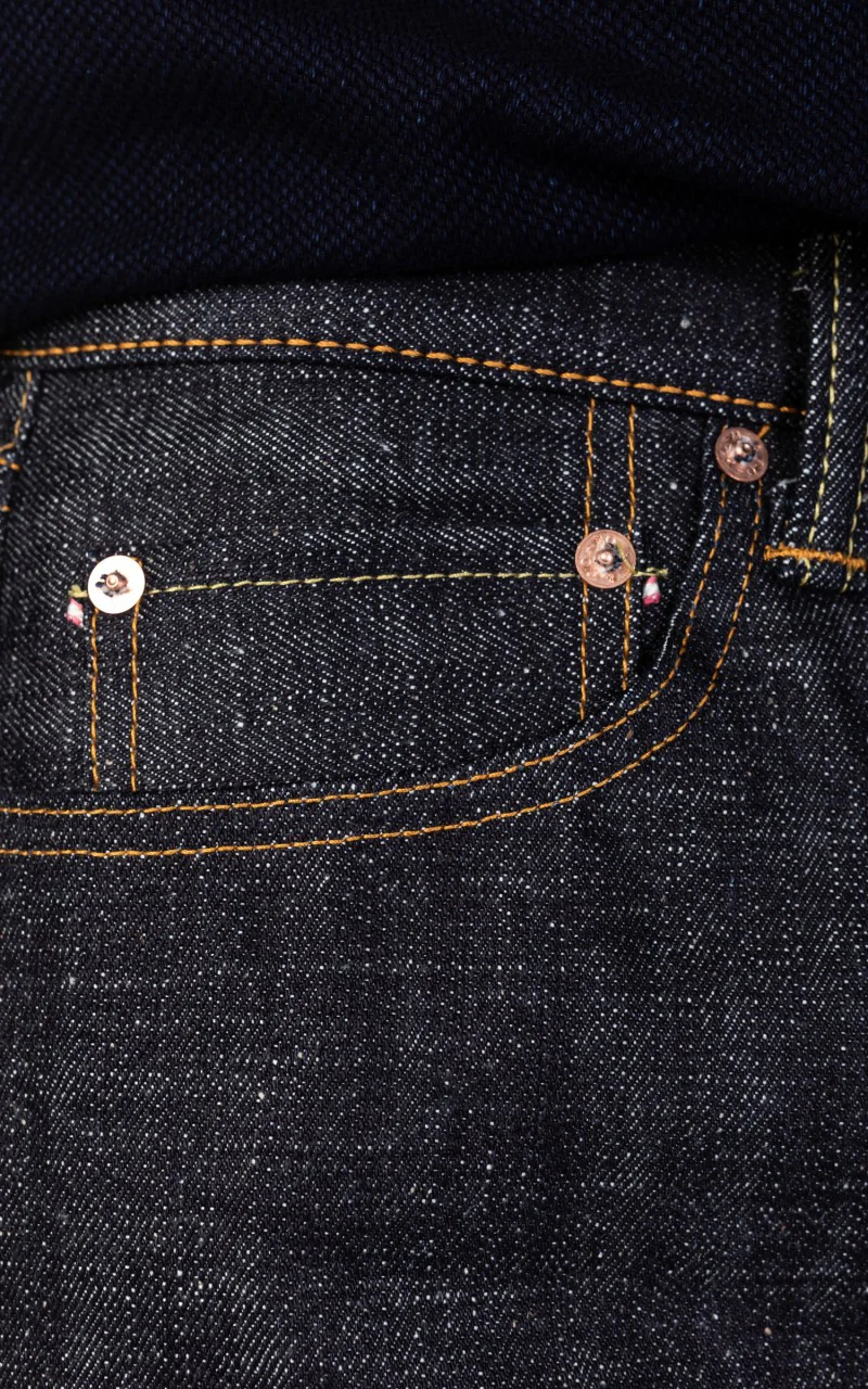 Momotaro Jeans 0405-82IE Indigo Selvedge Texture Denim GTB Embroidery 16oz - Image 9