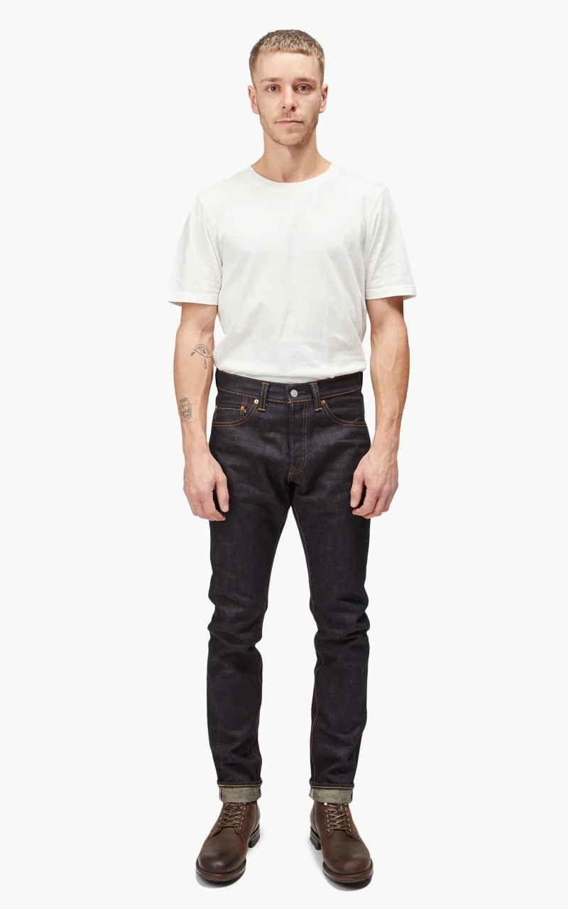 Momotaro Jeans 0405-BESP Indigo x Beige 18oz - Image 2