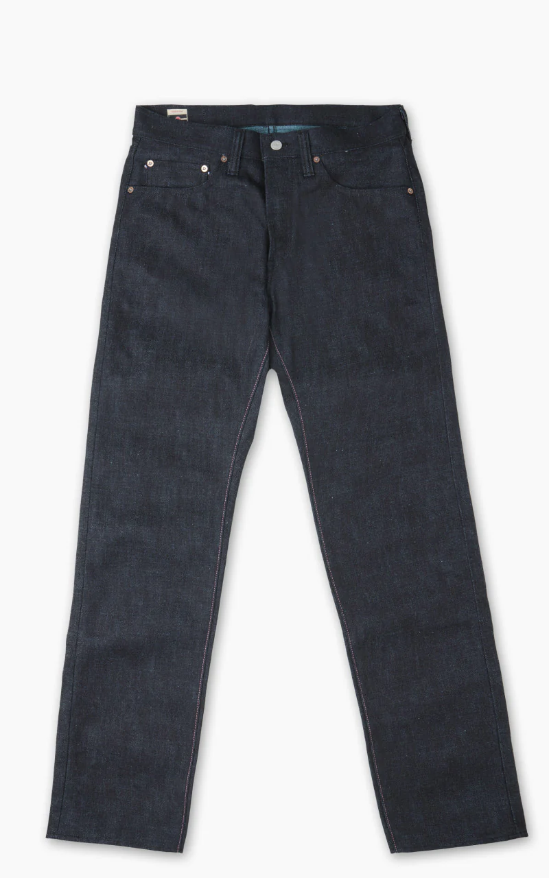 Momotaro Jeans 0405-IM Indigo x Mint Blue High Tapered 15.7oz - Image 2