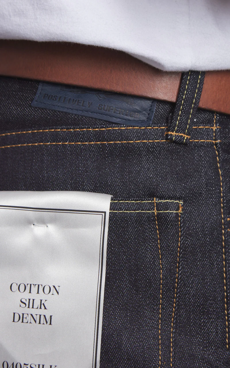 Momotaro Jeans 0405SILK High Tapered Cotton Silk Denim 16oz - Image 5