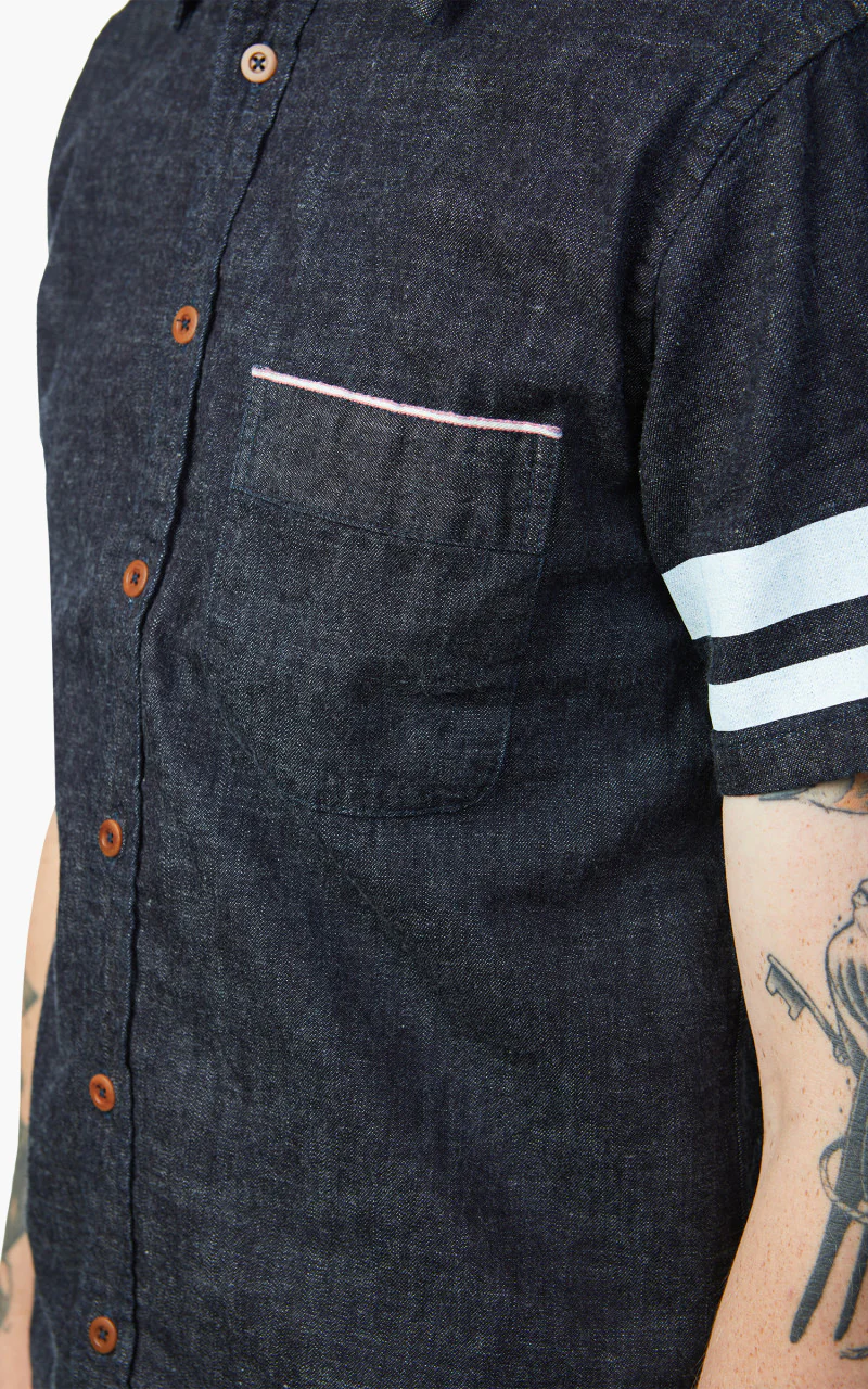Momotaro Jeans 06-112 Selvedge Shirt Indigo 8oz - Image 6