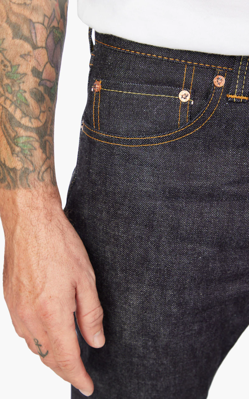 Momotaro Jeans 0605-13 Zimbabwe Cotton Denim Natural Tapered 13oz - Image 5