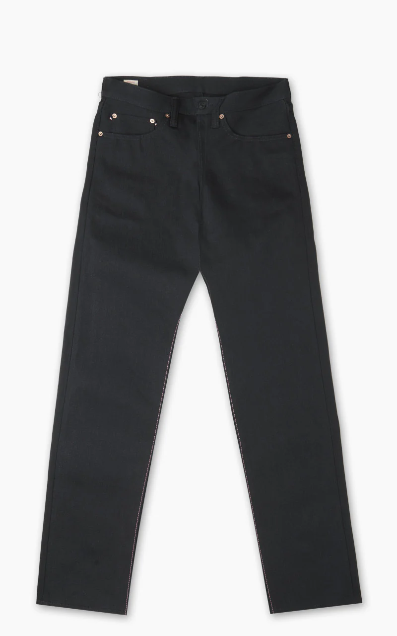Momotaro Jeans 0605-B Black x Black Natural Tapered Selvedge 15.7oz - Image 2