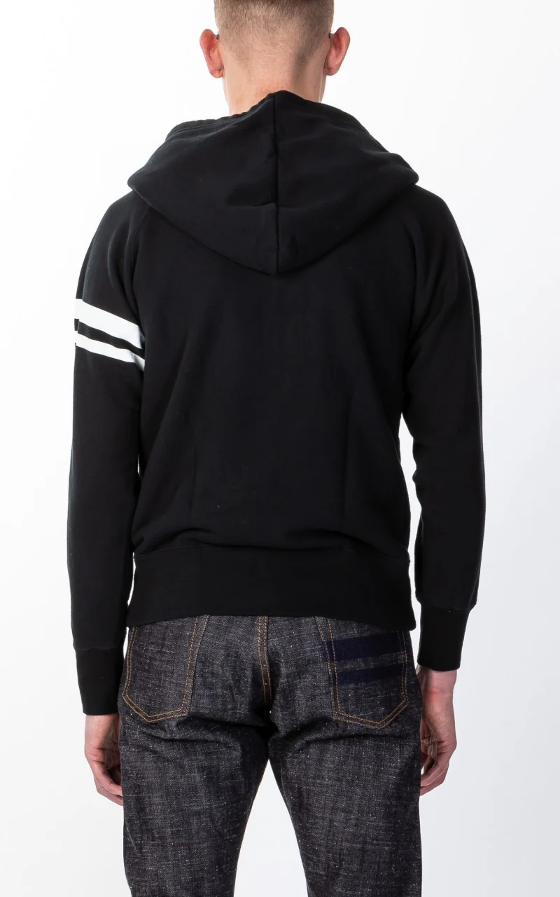 Momotaro Jeans 07-044 Heavyweight Hoodie Black GTB - Image 3