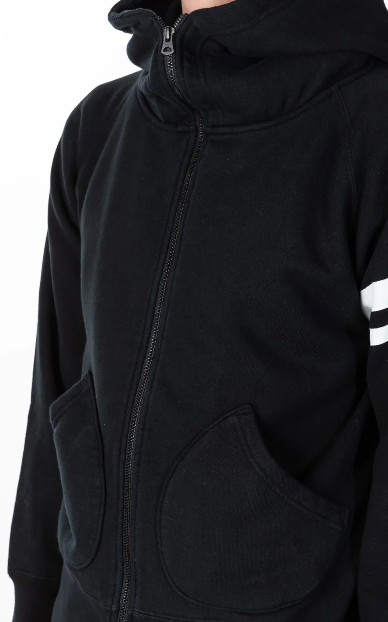 Momotaro Jeans 07-044 Heavyweight Hoodie Black GTB - Image 4