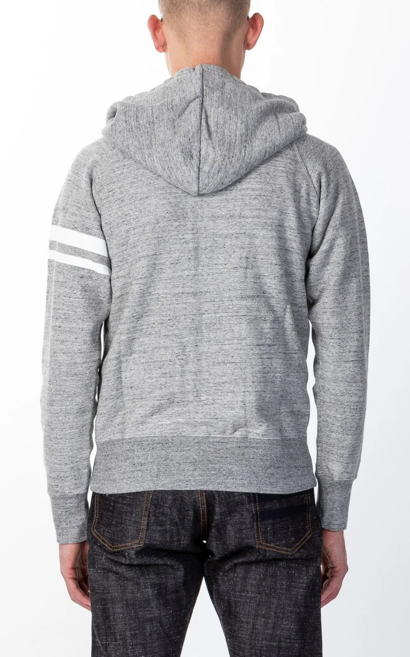 Momotaro Jeans 07-044 Heavyweight Hoodie Grey GTB - Image 3