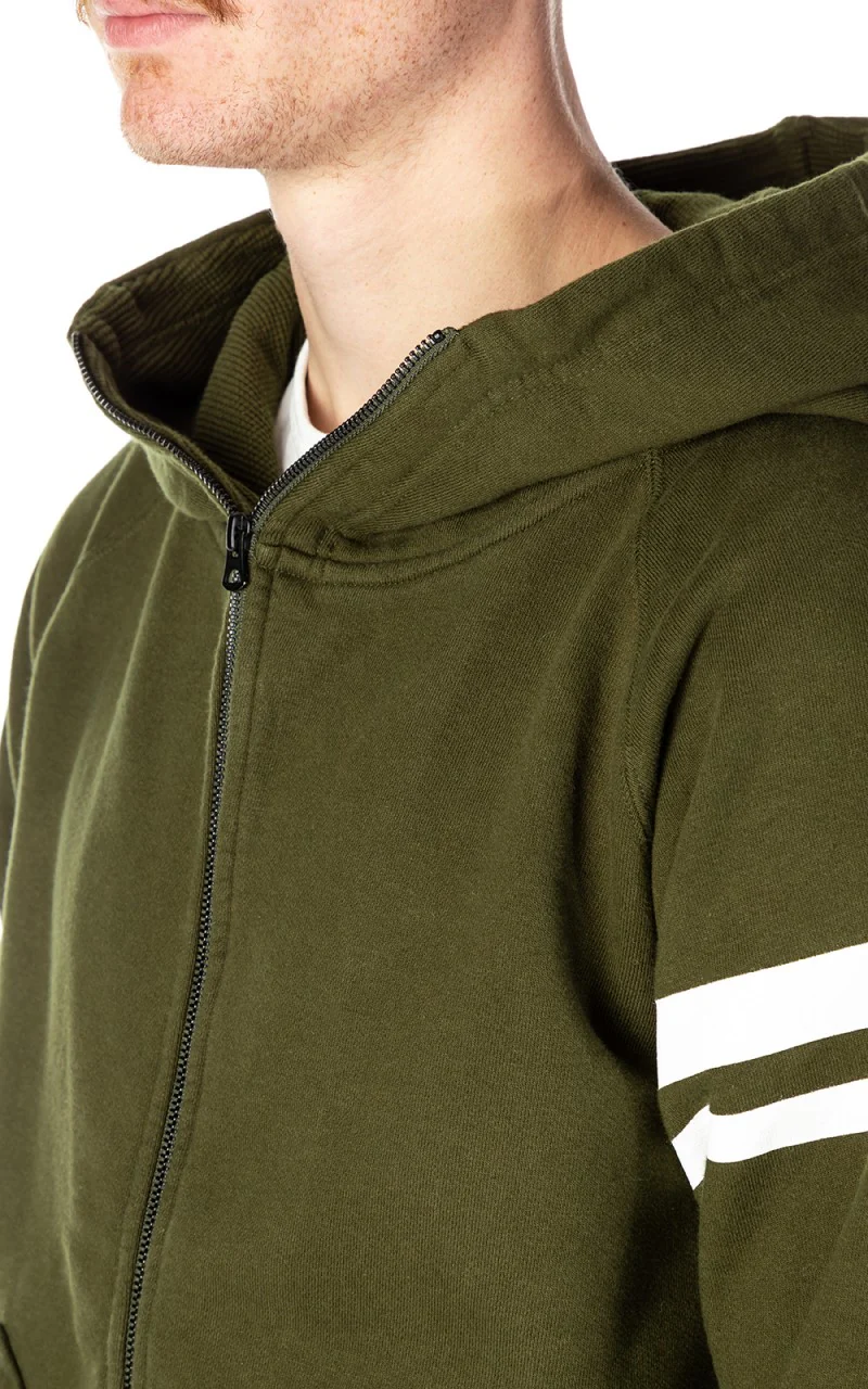 Momotaro Jeans 07-044 Heavyweight Hoodie Olive Drab GTB - Image 4
