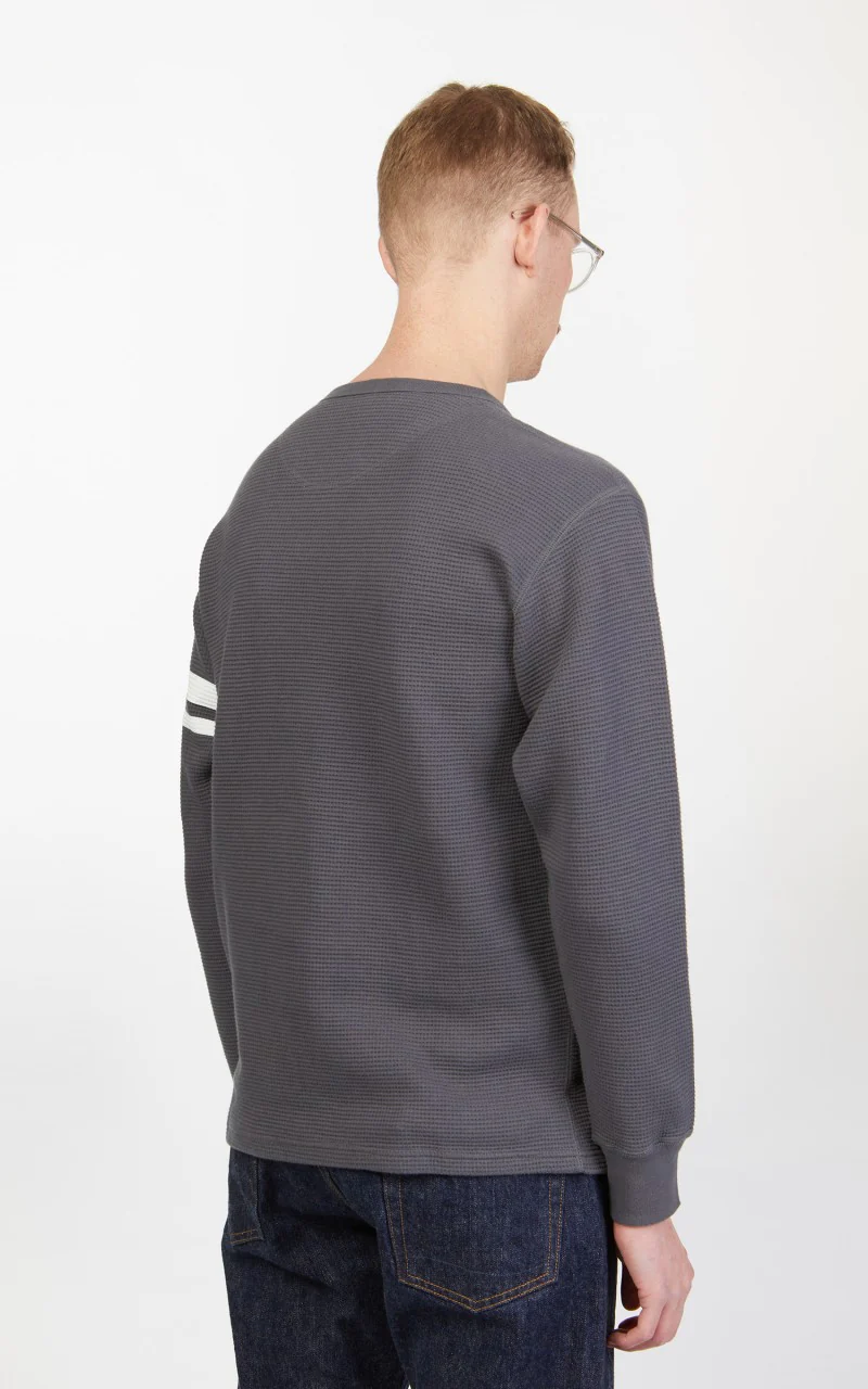 Momotaro Jeans 07-079 Thermal T-Shirt Longsleeve Grey - Image 6