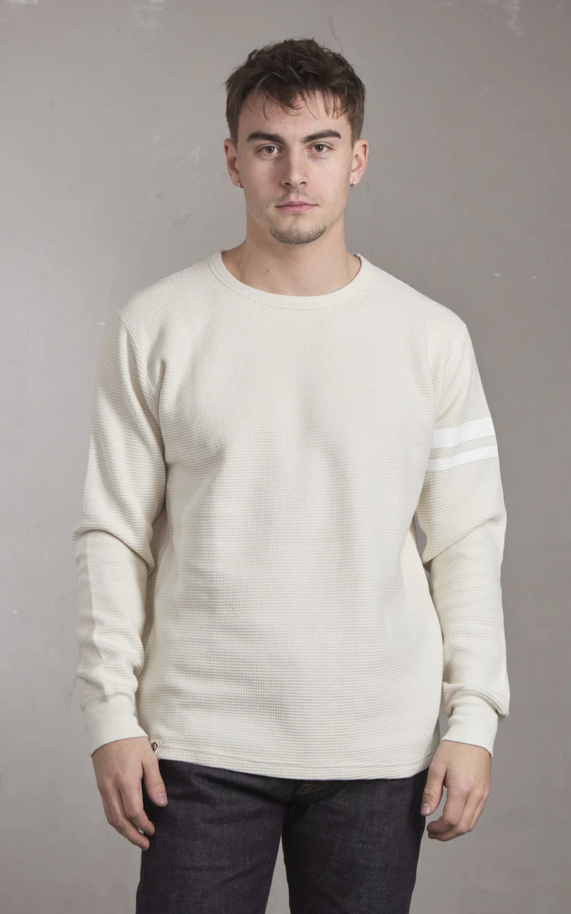 Momotaro Jeans 07-079 Thermal T-Shirt Longsleeve Natural - Image 2
