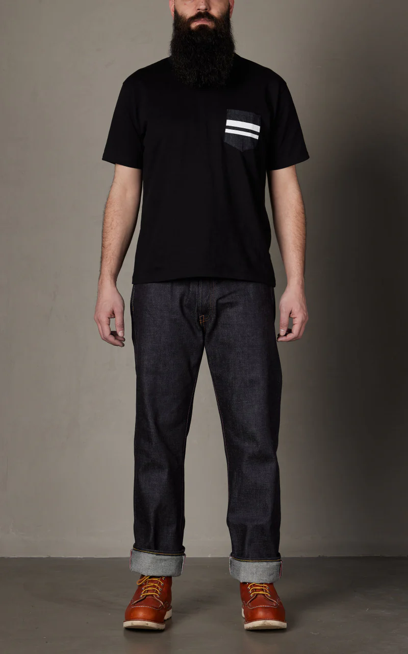 Momotaro Jeans 0906-V Classic Straight Denim Indigo 15.7oz - Image 2