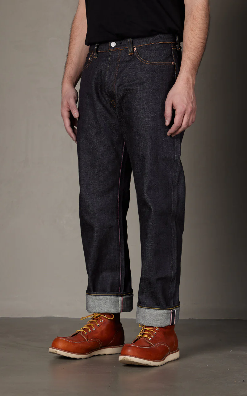 Momotaro Jeans 0906-V Classic Straight Denim Indigo 15.7oz - Image 3