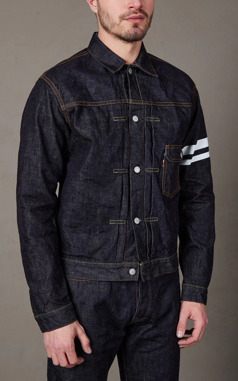 Momotaro Jeans 1105SP Type 1 Denim Jacket Rinsed Indigo 15.7oz - Image 3