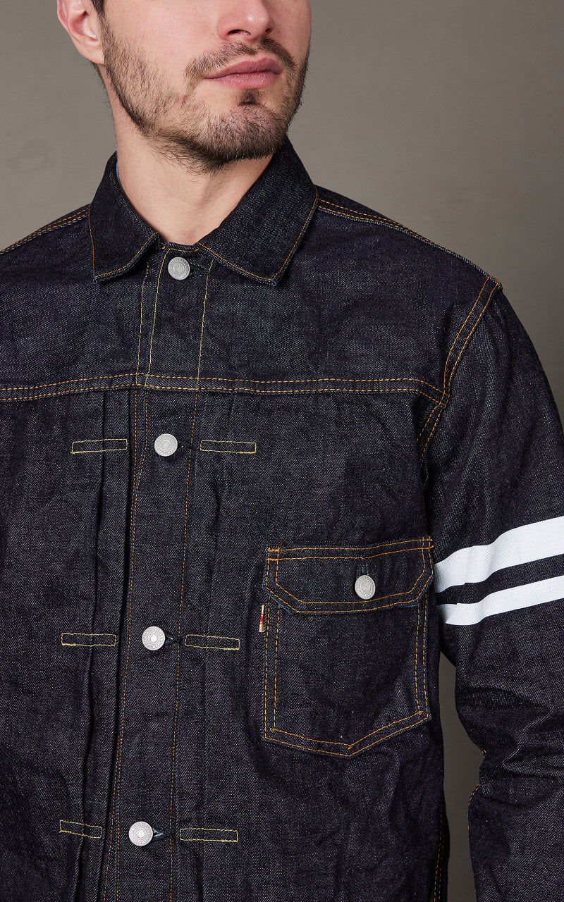 Momotaro Jeans 1105SP Type 1 Denim Jacket Rinsed Indigo 15.7oz - Image 5