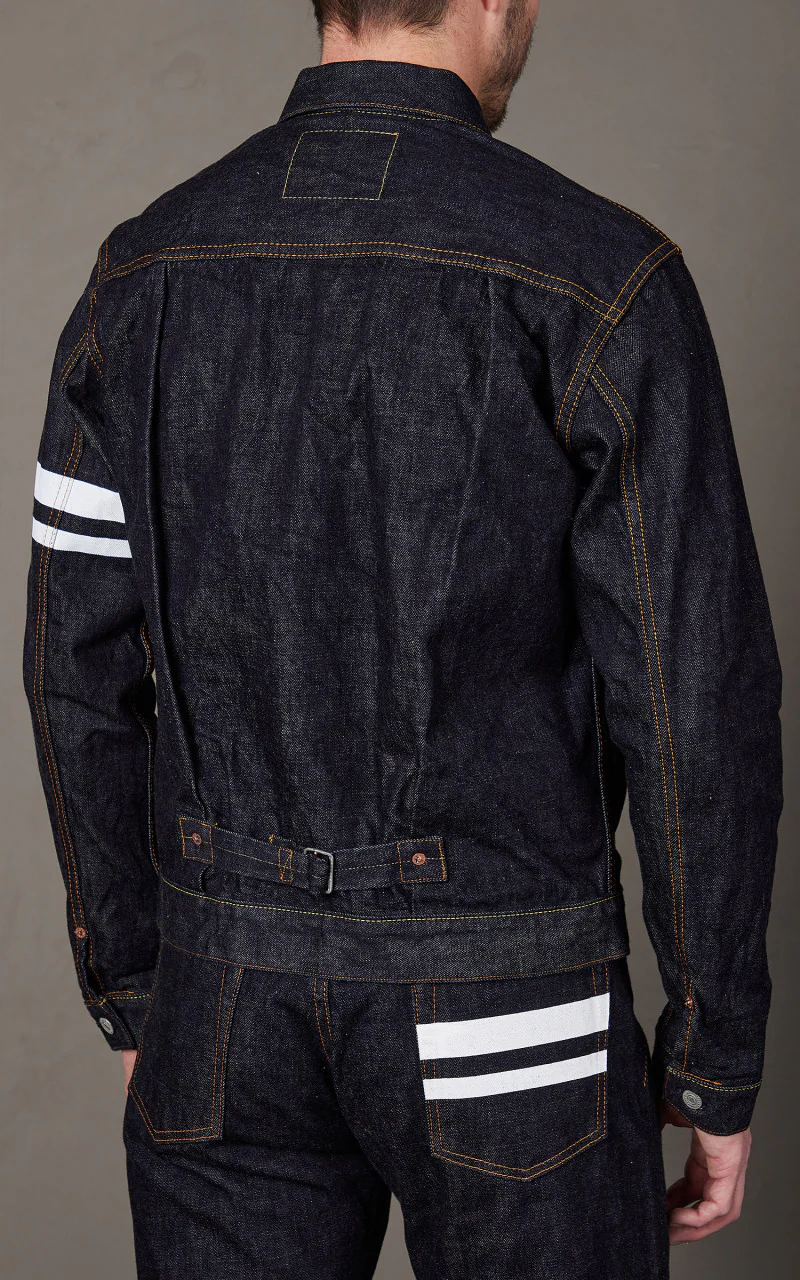 Momotaro Jeans 1105SP Type 1 Denim Jacket Rinsed Indigo 15.7oz - Image 6