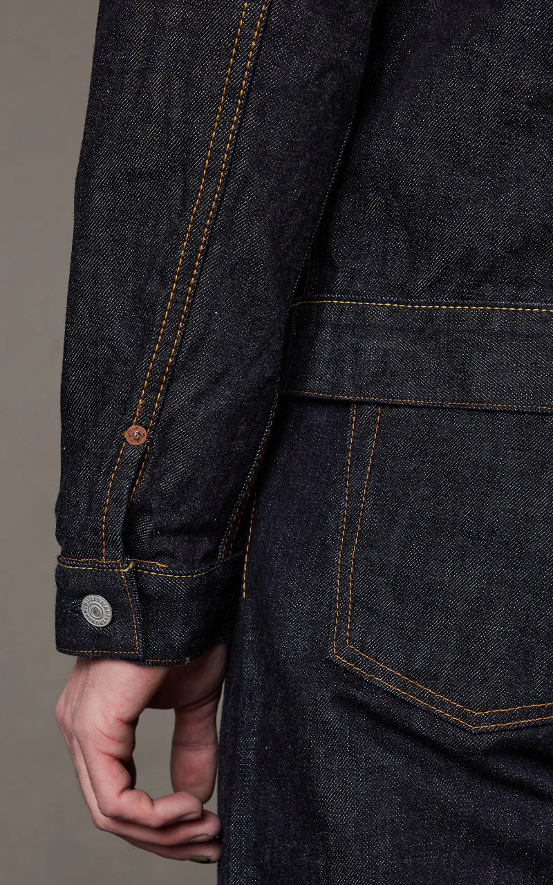 Momotaro Jeans 1105SP Type 1 Denim Jacket Rinsed Indigo 15.7oz - Image 7