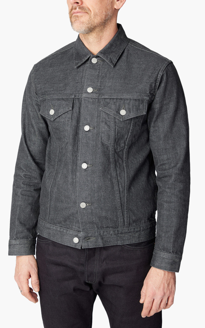 Momotaro Jeans 3105-70G Selvedge Grey Denim Jacket 14oz - Image 5