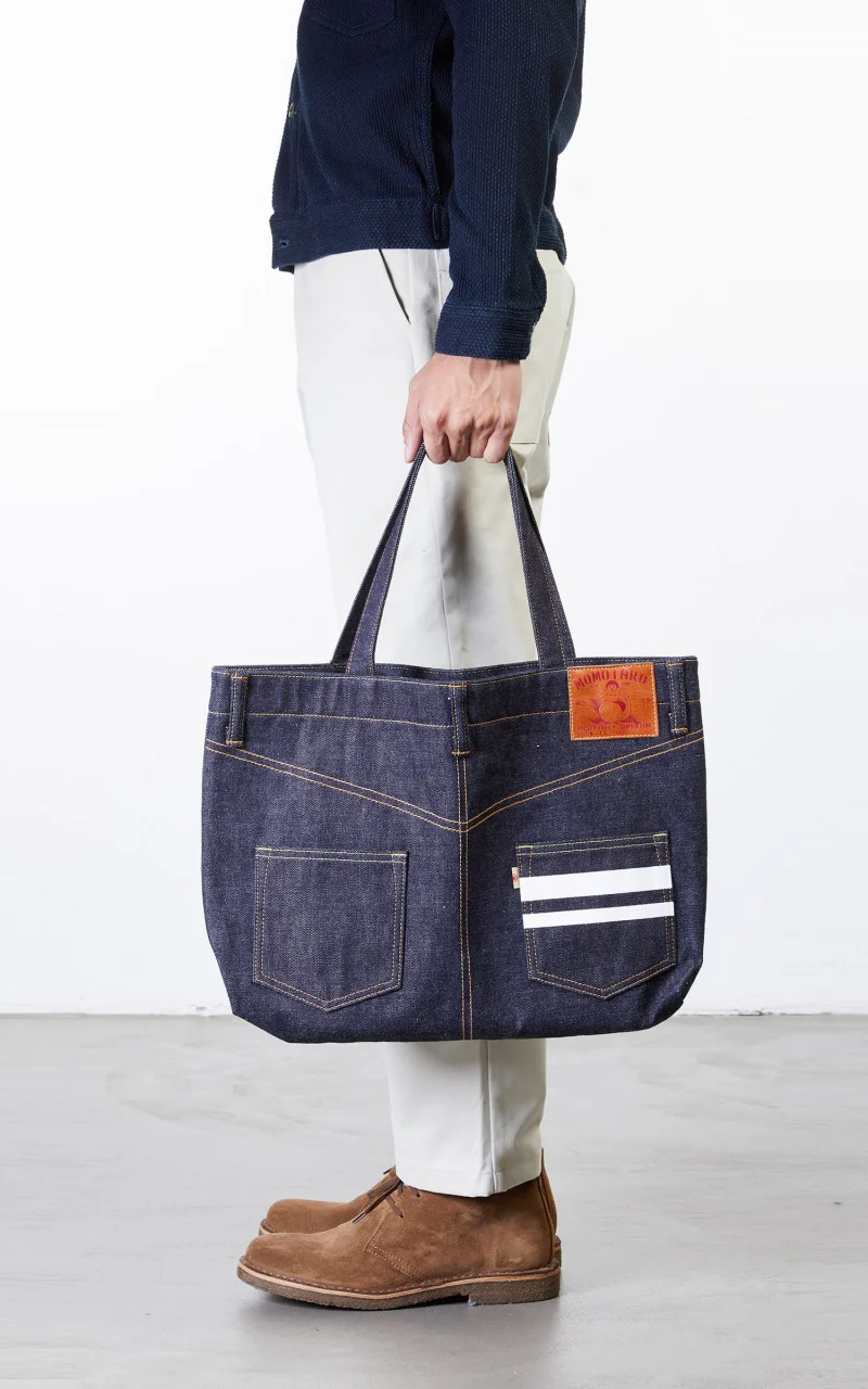 Momotaro Jeans B-11-S Denim Tote Bag Indigo - Image 2