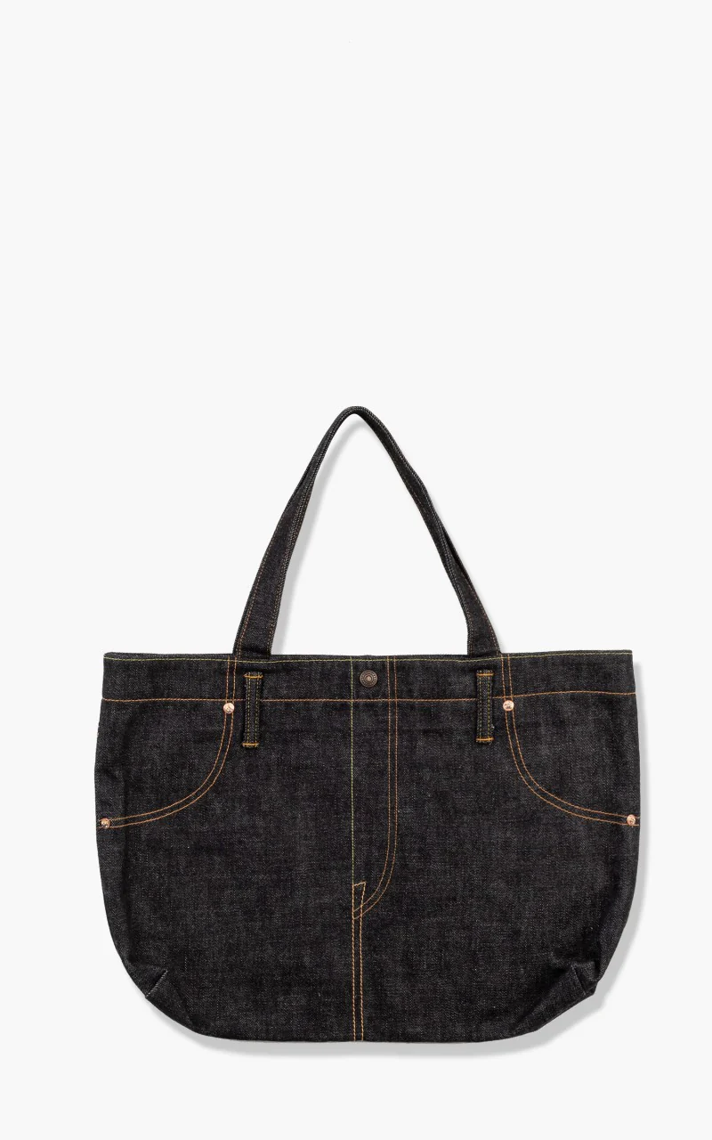 Momotaro Jeans B-11-S Denim Tote Bag Indigo - Image 3