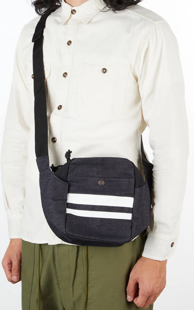 Momotaro Jeans B-29 Mini Denim Bag Indigo - Image 4