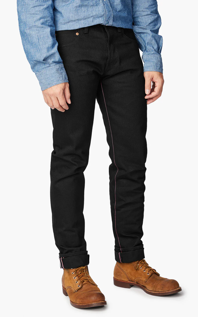 Momotaro Jeans B0306-SP Zimbabwe Cotton Black x Black GTB 15.7oz - Image 5