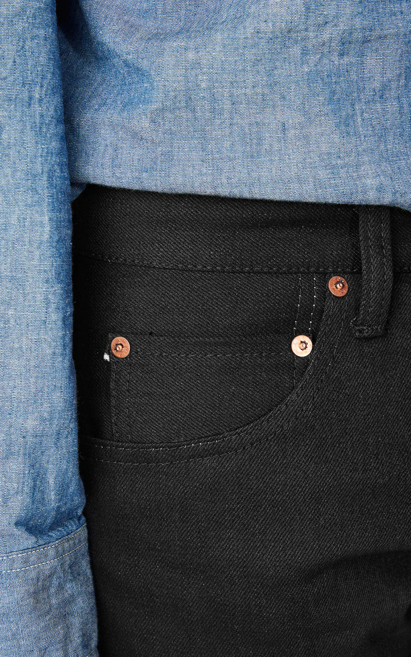 Momotaro Jeans B0306-SP Zimbabwe Cotton Black x Black GTB 15.7oz - Image 6