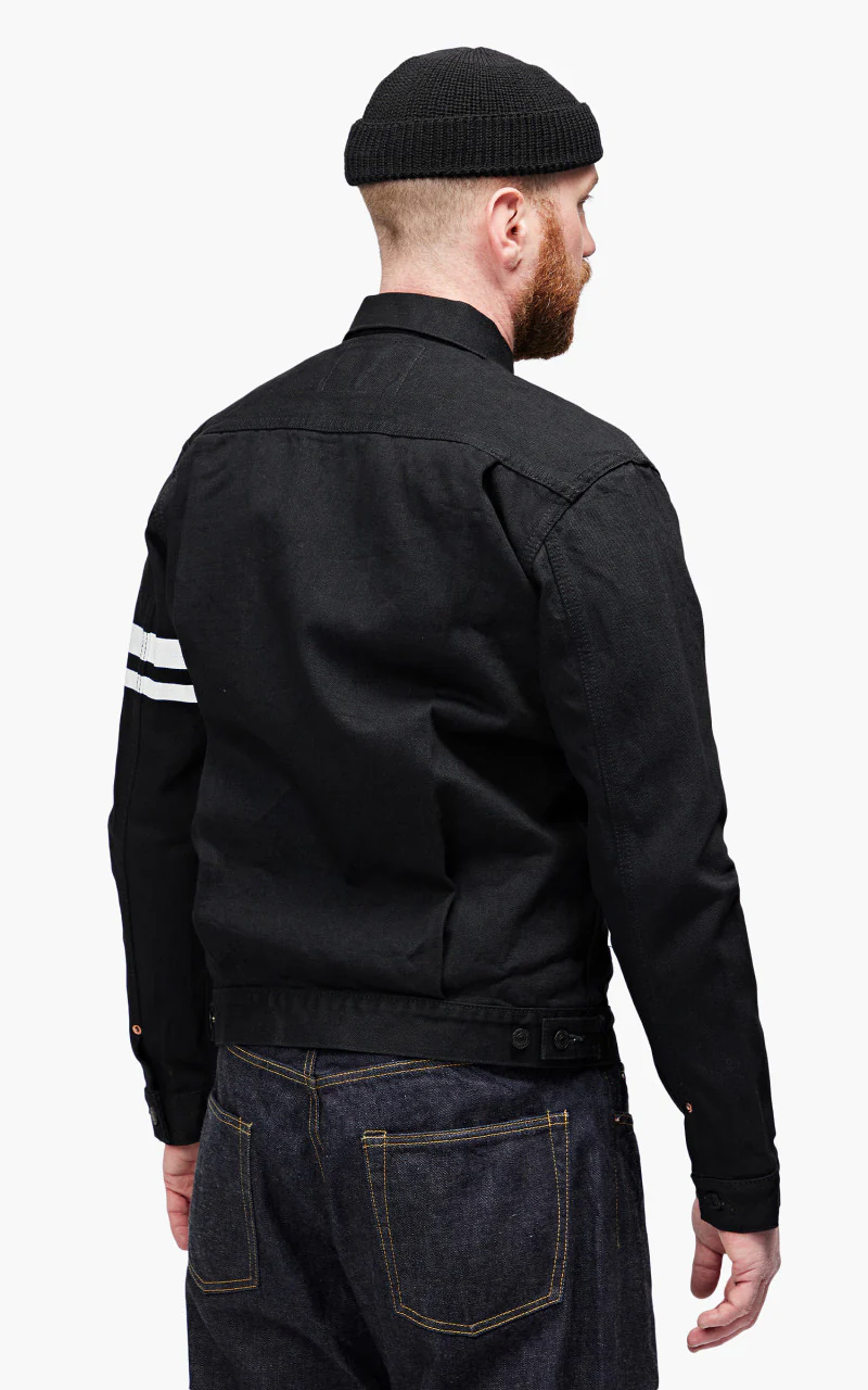 Momotaro Jeans B2105SP-5 GTB Denim Jacket Black 15.7oz - Image 5