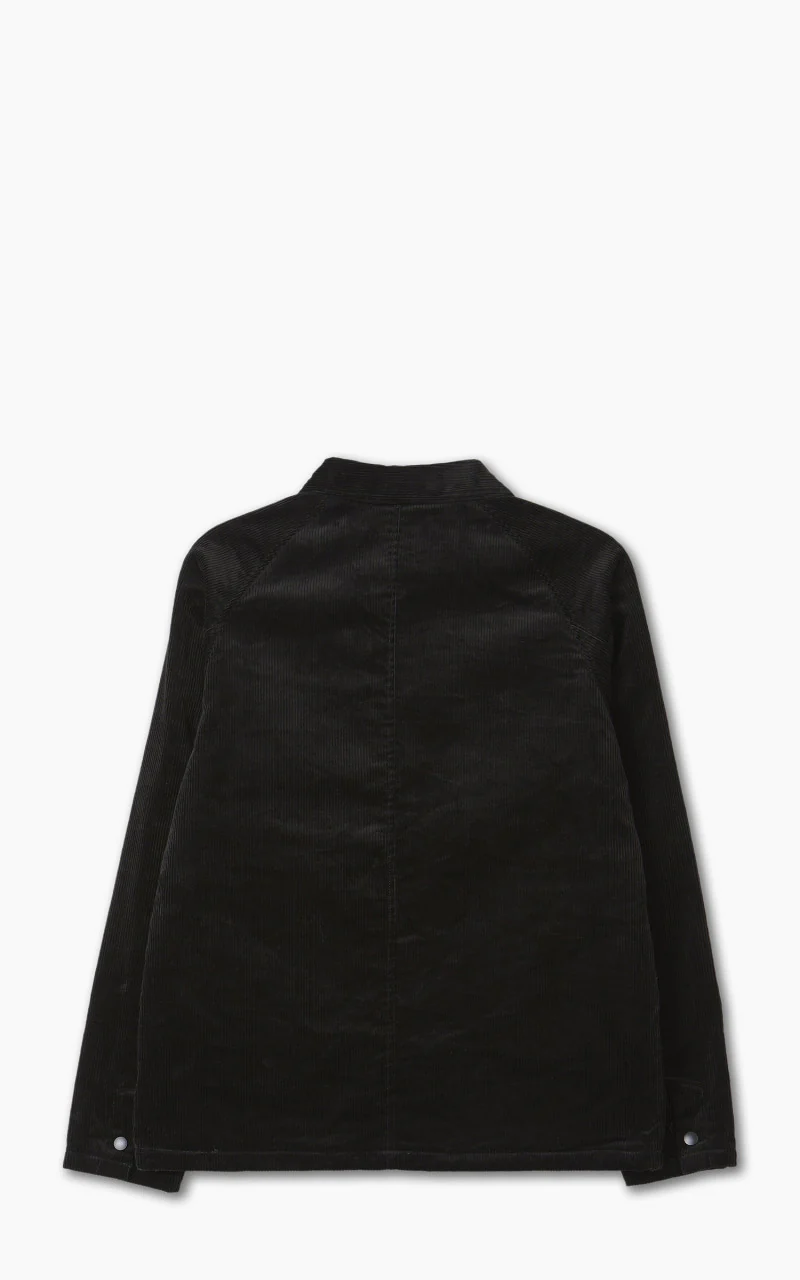 Momotaro Jeans Corduroy Coach Jacket Black - Image 3