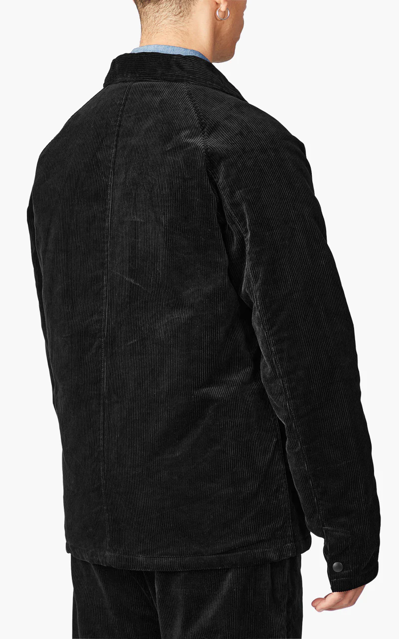 Momotaro Jeans Corduroy Coach Jacket Black - Image 5