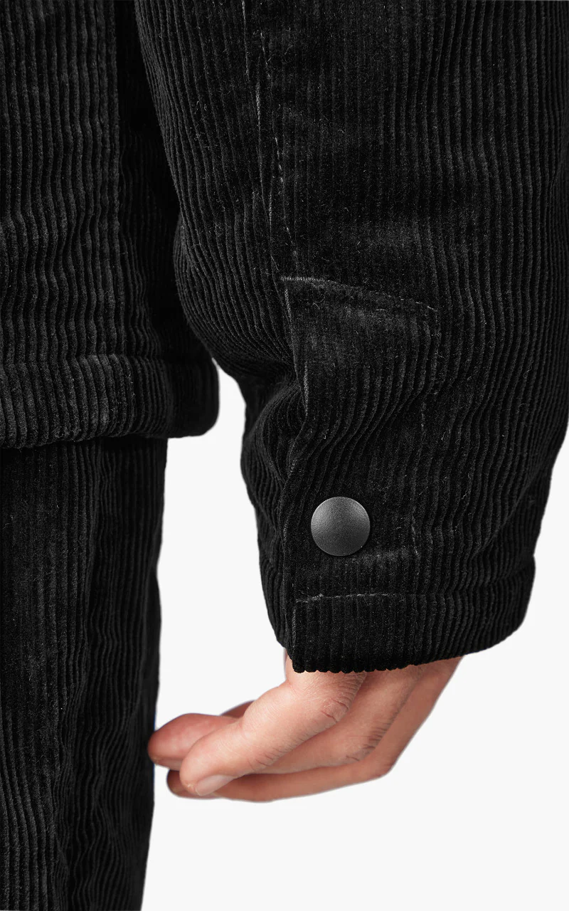 Momotaro Jeans Corduroy Coach Jacket Black - Image 6