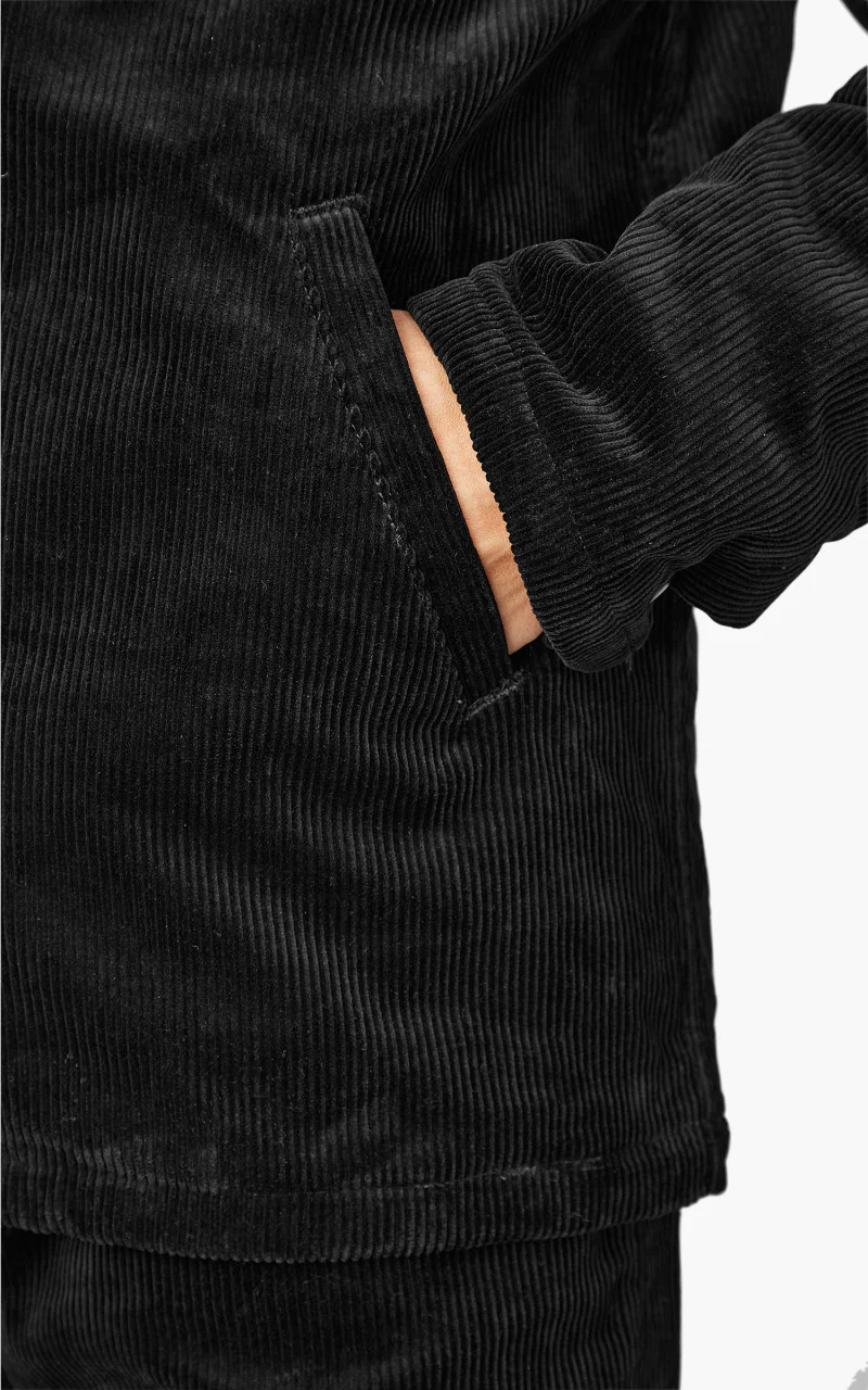 Momotaro Jeans Corduroy Coach Jacket Black - Image 8