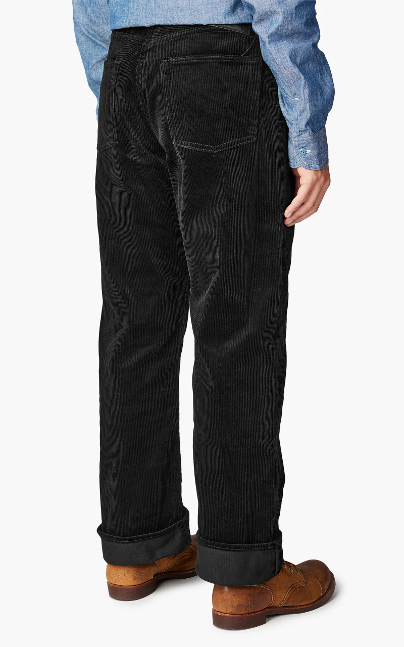 Momotaro Jeans Corduroy Wide Pants Black - Image 5