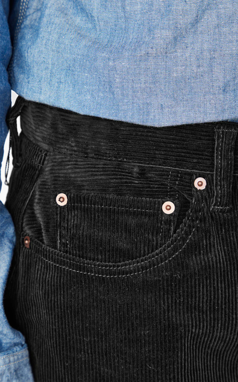 Momotaro Jeans Corduroy Wide Pants Black - Image 7