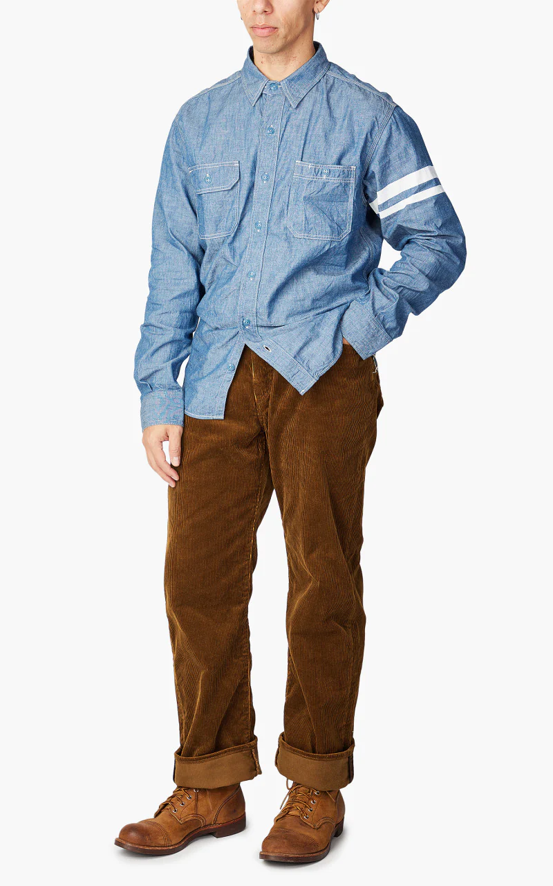 Momotaro Jeans Corduroy Wide Pants Brown - Image 2
