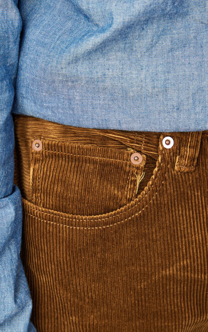 Momotaro Jeans Corduroy Wide Pants Brown - Image 5