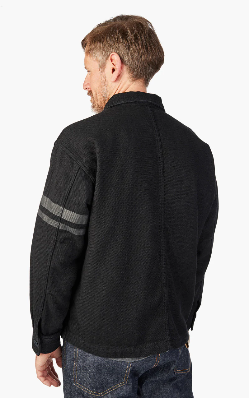 Momotaro Jeans GTB Black Dobby Military Jacket - Image 13