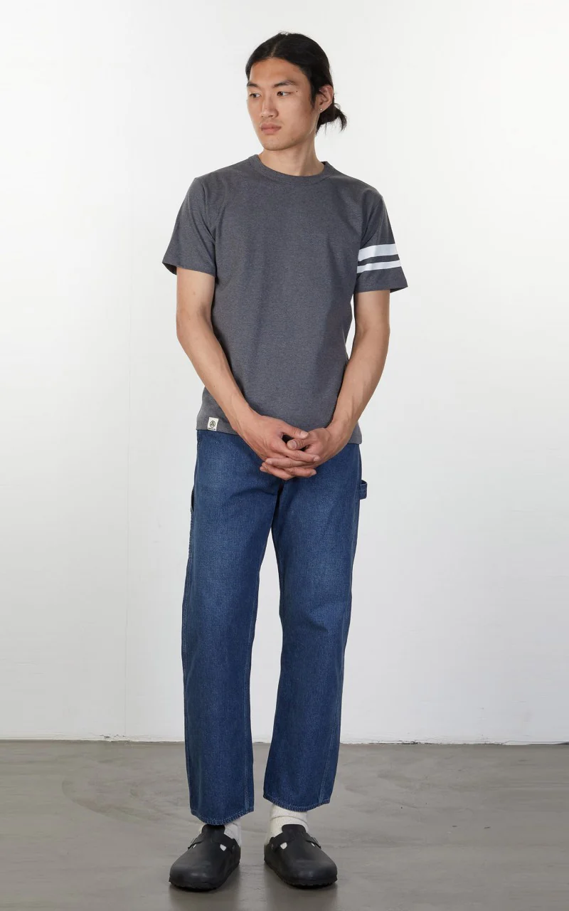 Momotaro Jeans GTB Zimbabwe Cotton T-Shirt Dark Grey - Image 3