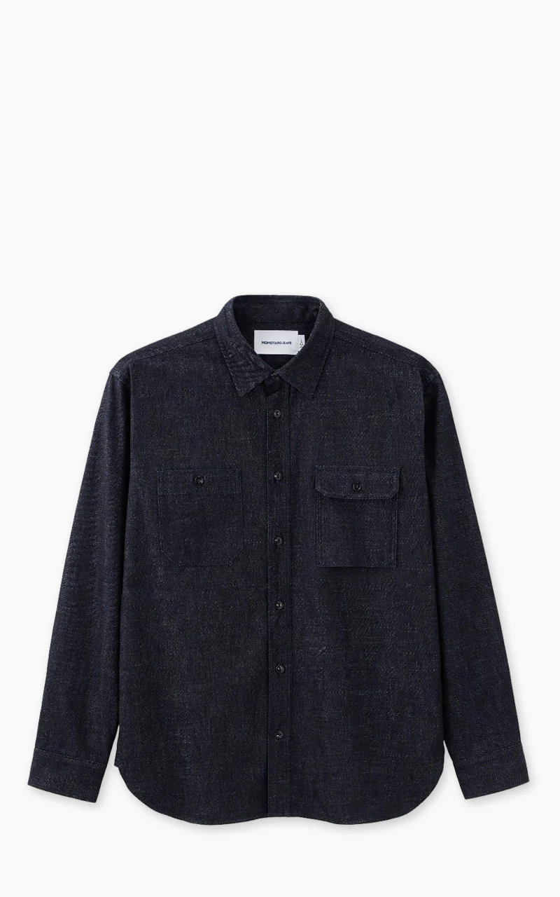 MOMOTARO JEANS MALS1000 Triple Stitch L/S Denim Shirt Indigo 8oz