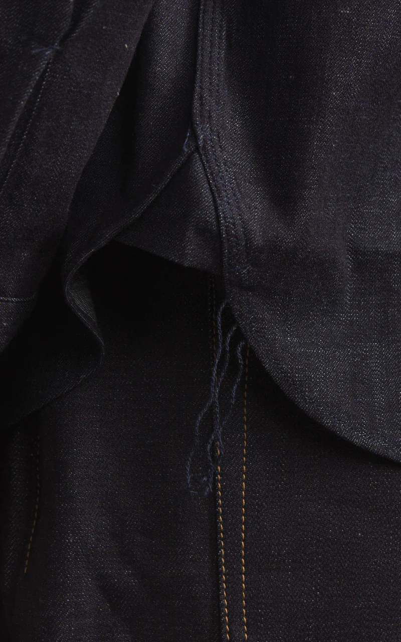 MOMOTARO JEANS MALS1000 Triple Stitch L/S Denim Shirt Indigo 8oz - Image 8