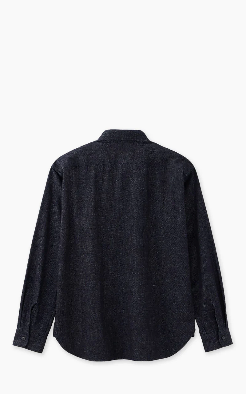 MOMOTARO JEANS MALS1000 Triple Stitch L/S Denim Shirt Indigo 8oz - Image 9