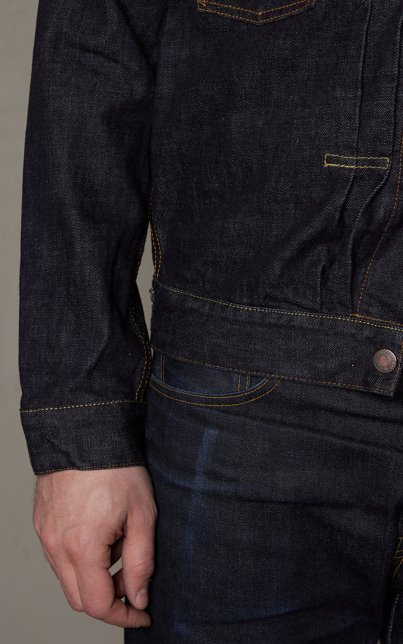 Momotaro Jeans MJ2103 Selvedge Denim Double Pocket Jacket Indigo 14.7oz - Image 5