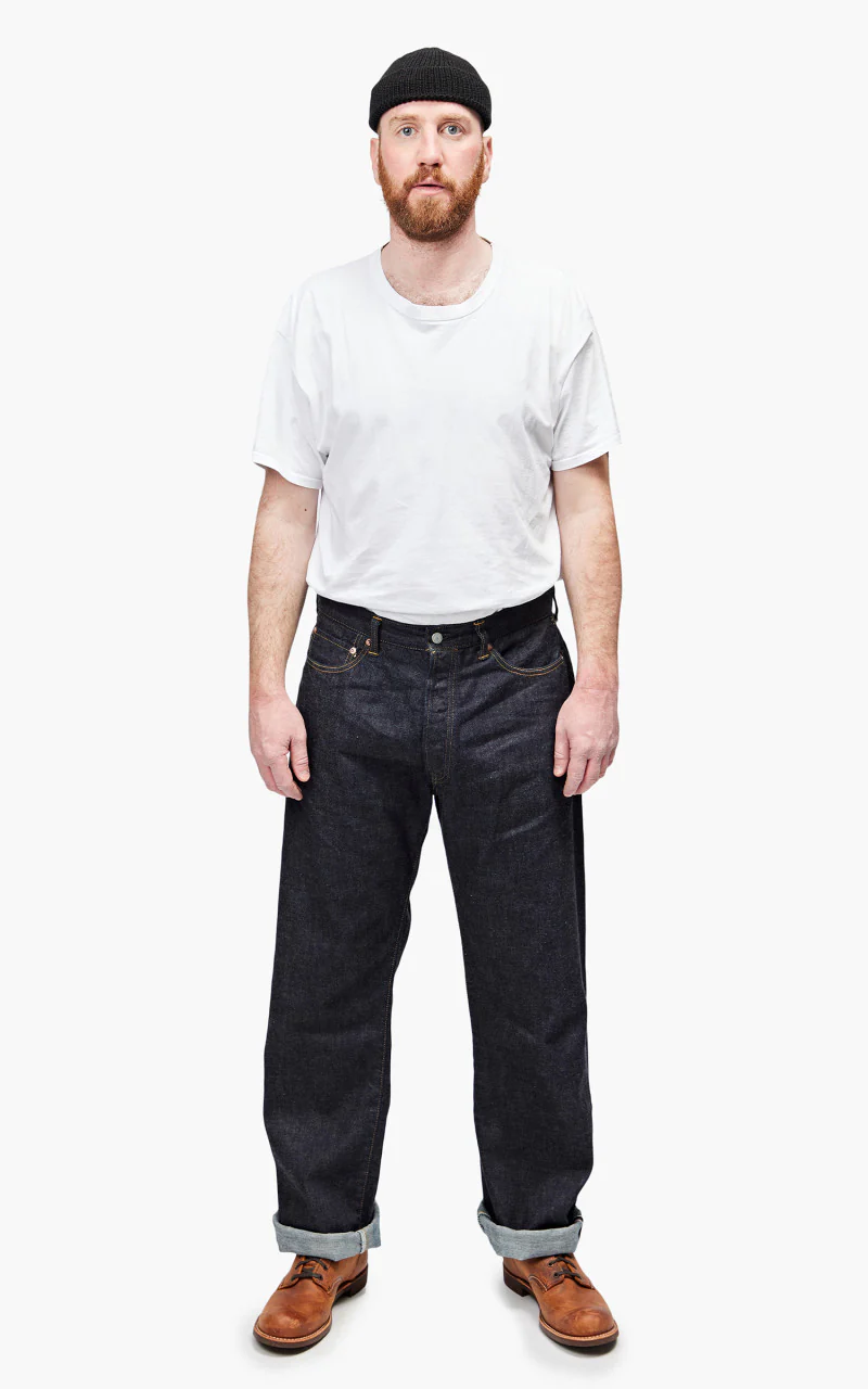 Momotaro Jeans MJE2060M31 Heritage Wide Straight Jeans 13oz - Image 2