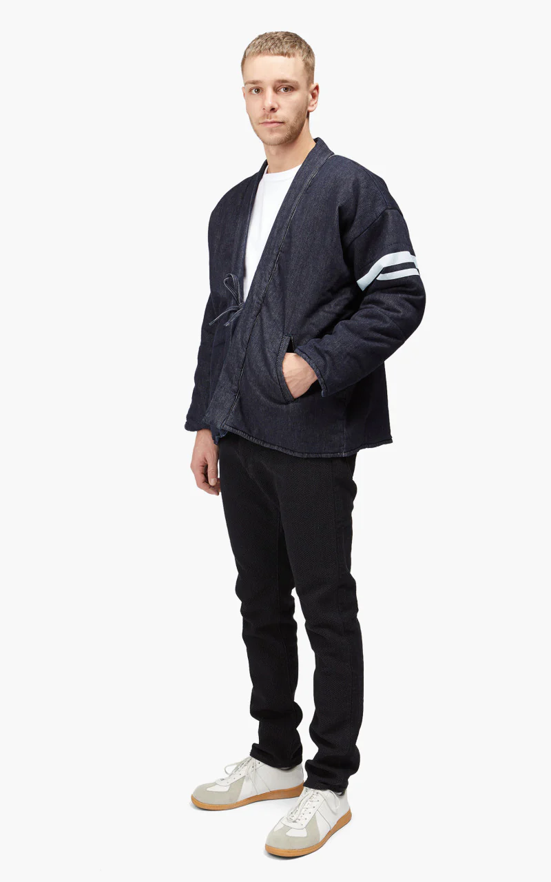 Momotaro Jeans MJK0020M23 Reversible Hanten Jacket Pique Indigo - Image 5