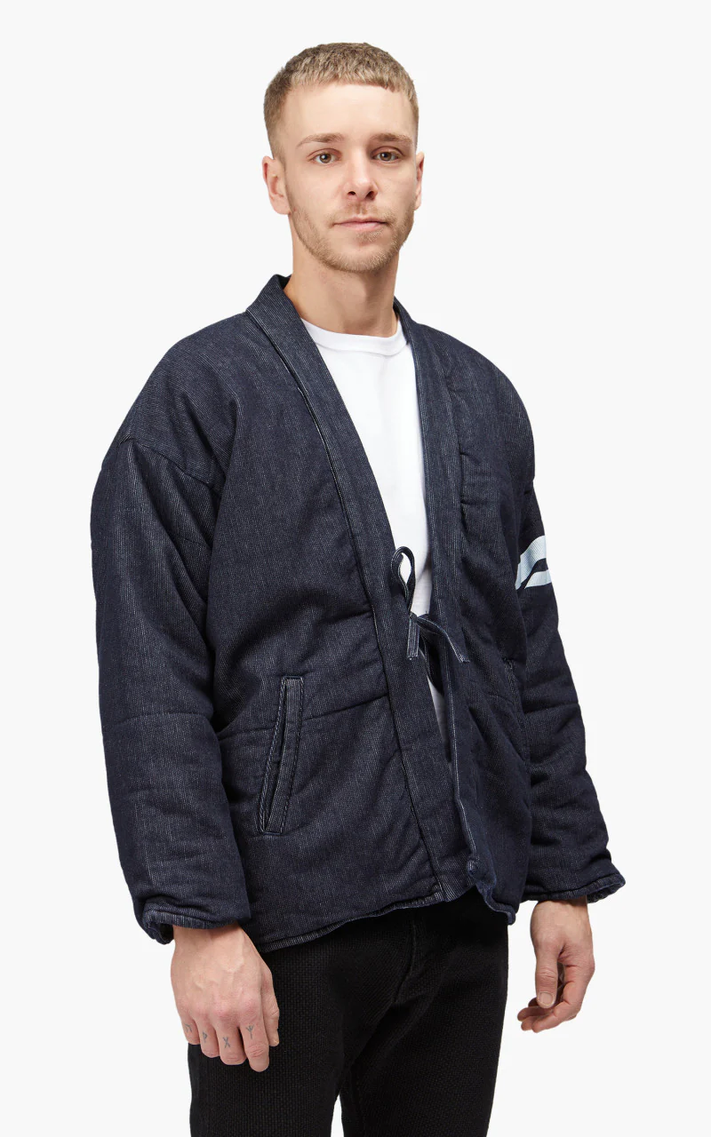 Momotaro Jeans MJK0020M23 Reversible Hanten Jacket Pique Indigo - Image 7