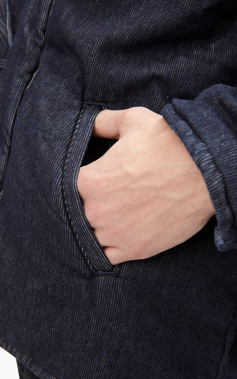 Momotaro Jeans MJK0020M23 Reversible Hanten Jacket Pique Indigo - Image 9