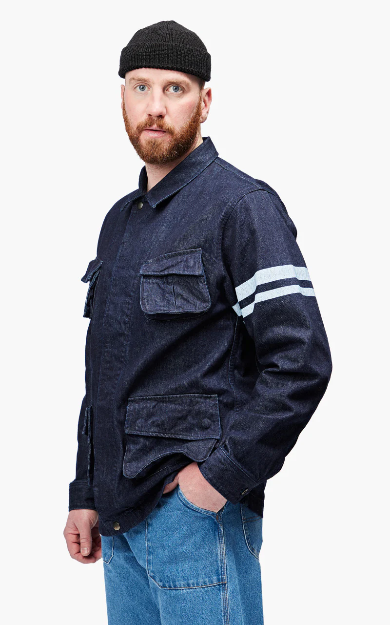 Momotaro Jeans MJK0030M31 GTB Jungle Fatigue Denim Jacket Indigo 12oz - Image 3