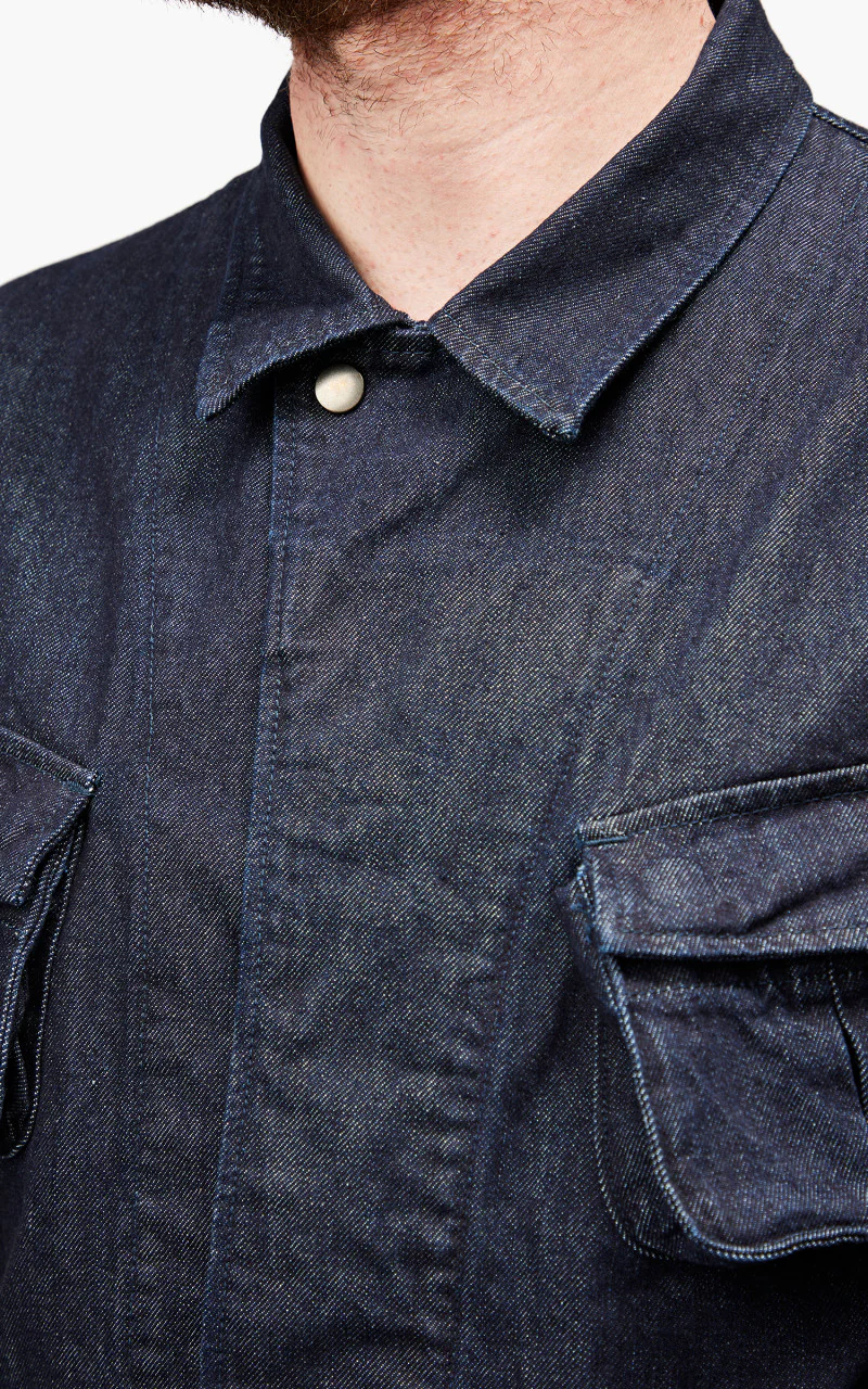 Momotaro Jeans MJK0030M31 GTB Jungle Fatigue Denim Jacket Indigo 12oz - Image 4