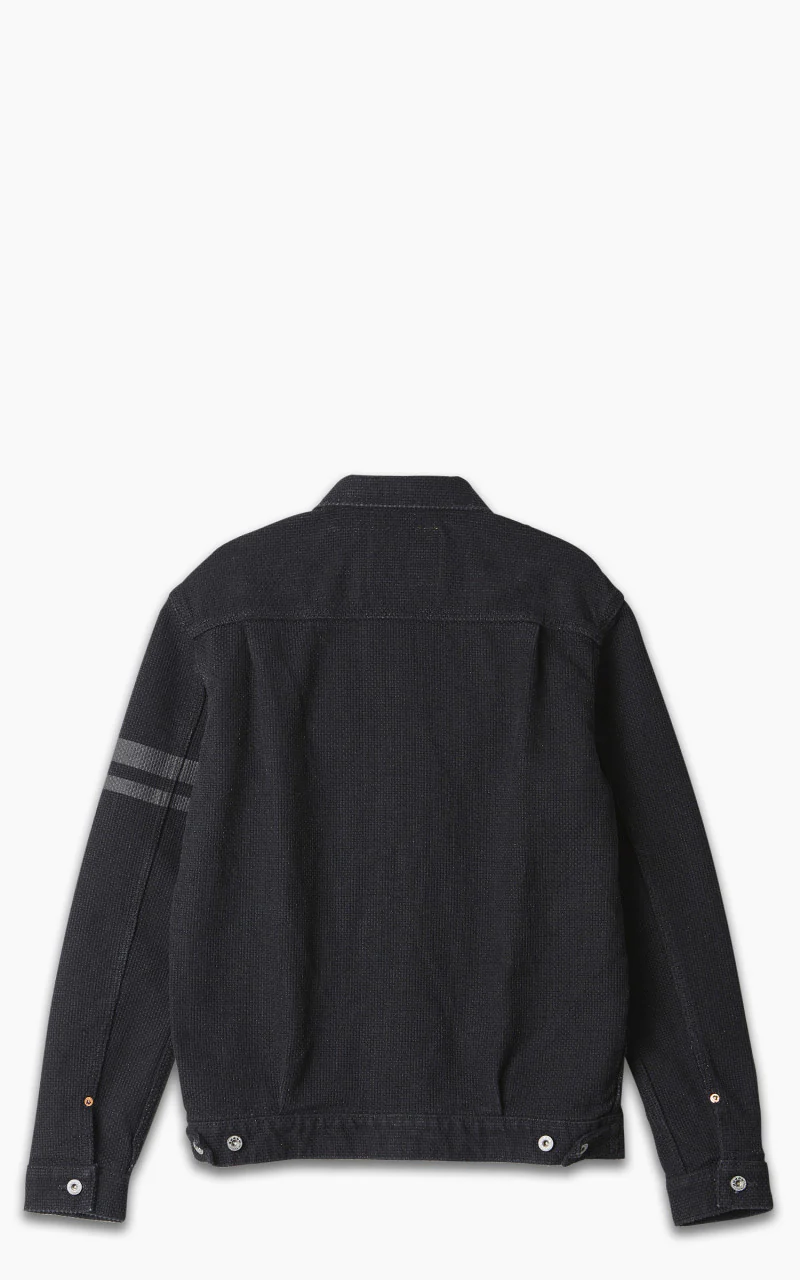 Momotaro Jeans MJK1040M23 Type 2 Jacket Super Heavy Sashiko Black 15oz - Image 3