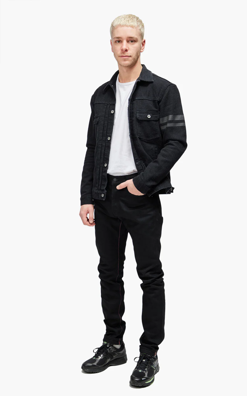 Momotaro Jeans MJK1040M23 Type 2 Jacket Super Heavy Sashiko Black 15oz - Image 4