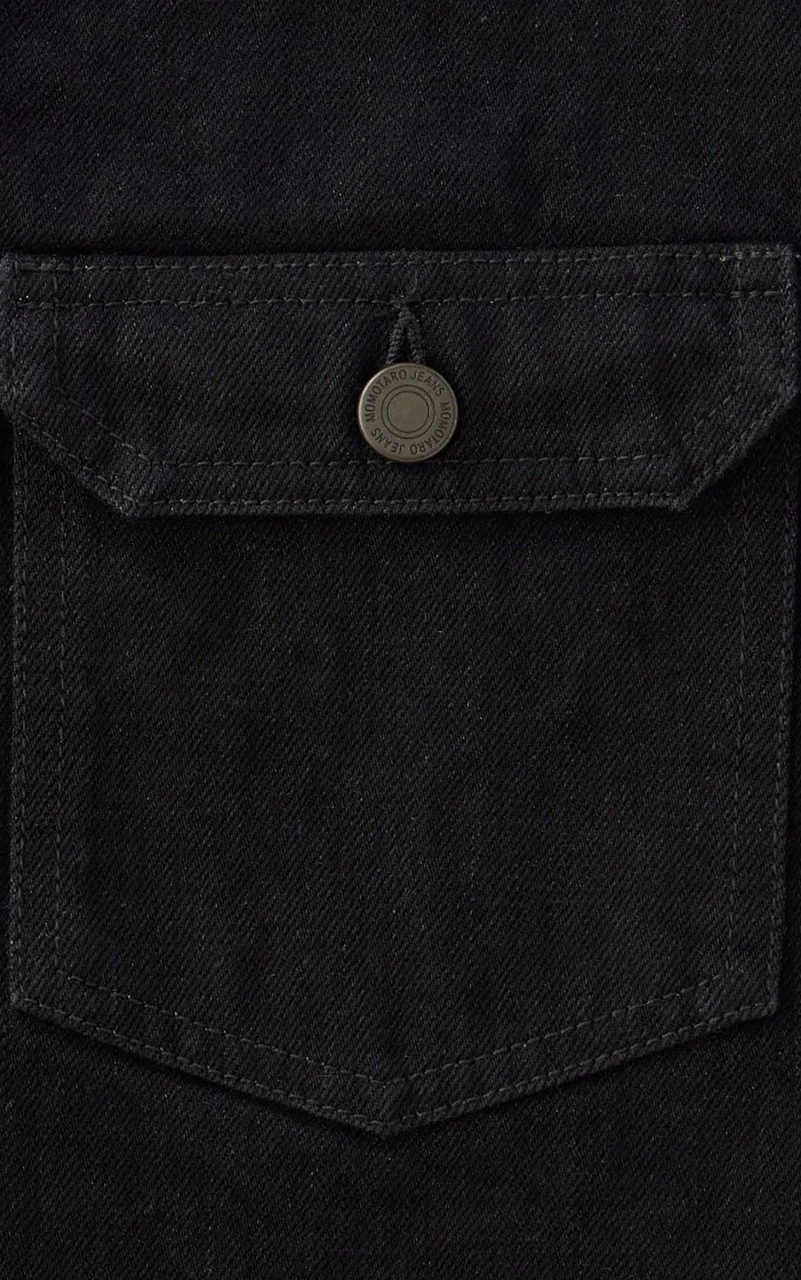 MOMOTARO JEANS MMGJ1102 Classic Type 2 Denim Jacket Black 15.7oz - Image 4